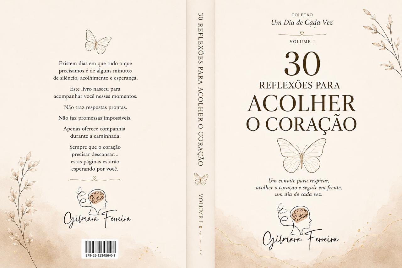 Capa do livro 30 Reflexões para Acolher o Coração, de Gilmara Ferreira